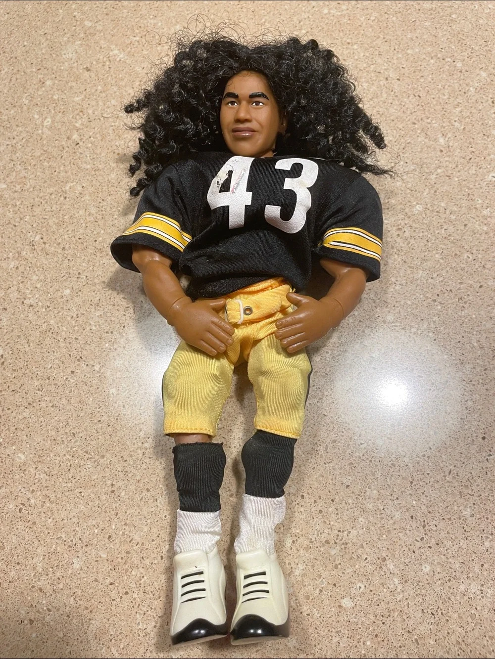 Troy Polamalu Doll in Black & Yellow Jersey (#43)